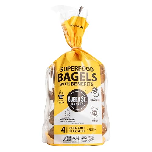 Queen St. Bakery Chia & Flax Seed Superfood Bagels, 16.37 OZ