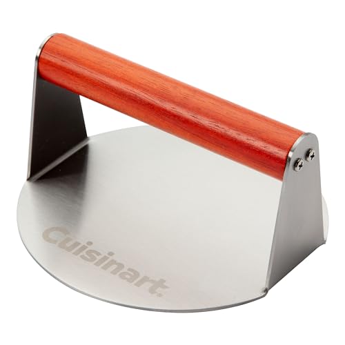 Cuisinart 6' Stainless Steel Smashed Burger Press, Juicy and Crispy Burgers for BBQs, Cookouts
