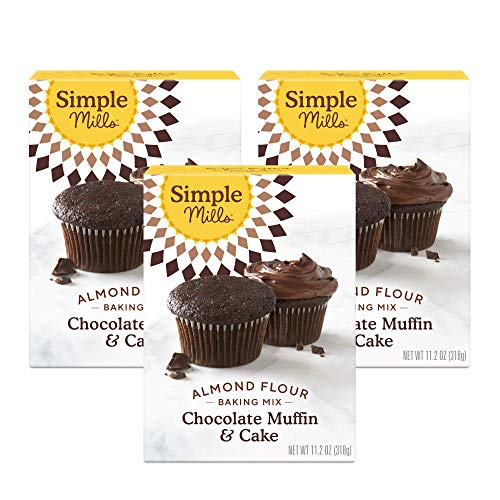 Simple Mills Almond Flour Baking Mix, Chocolate Muffin & Cake Mix - Gluten Free, Plant Based, Paleo Friendly, 11.2 Ounce (Pack of 3)