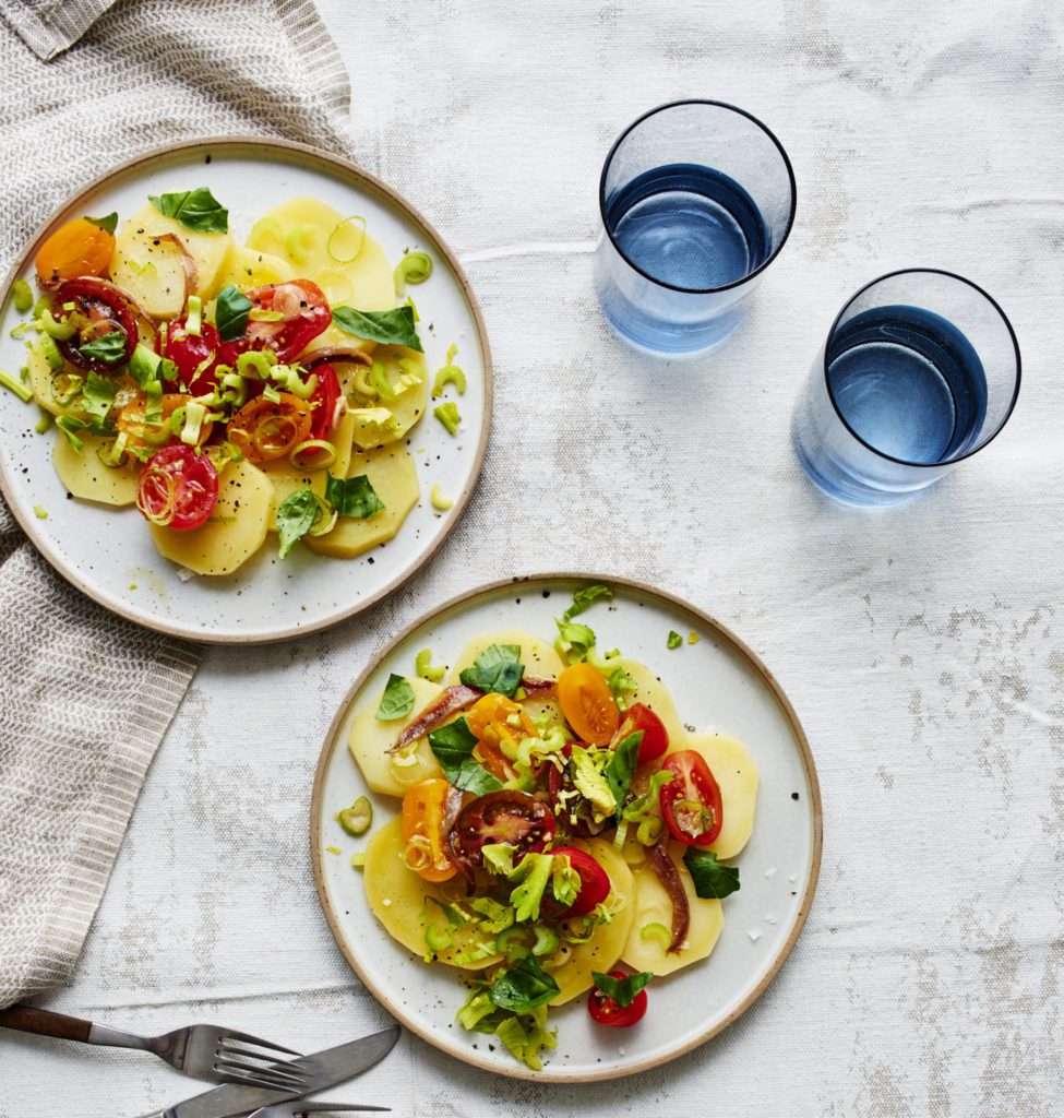 Gluten-Free Potato Salad with Cherry Tomato Vinaigrette Recipe