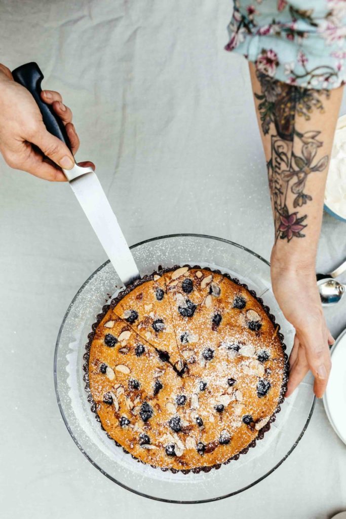 Gluten-Free Cherry Almond Tart with Chocolate Cookie Crust