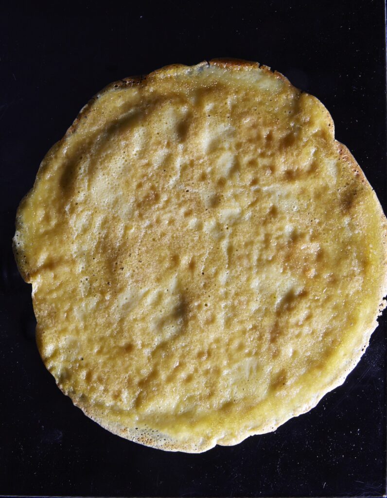 Gluten-free crepe made from chickpea flour