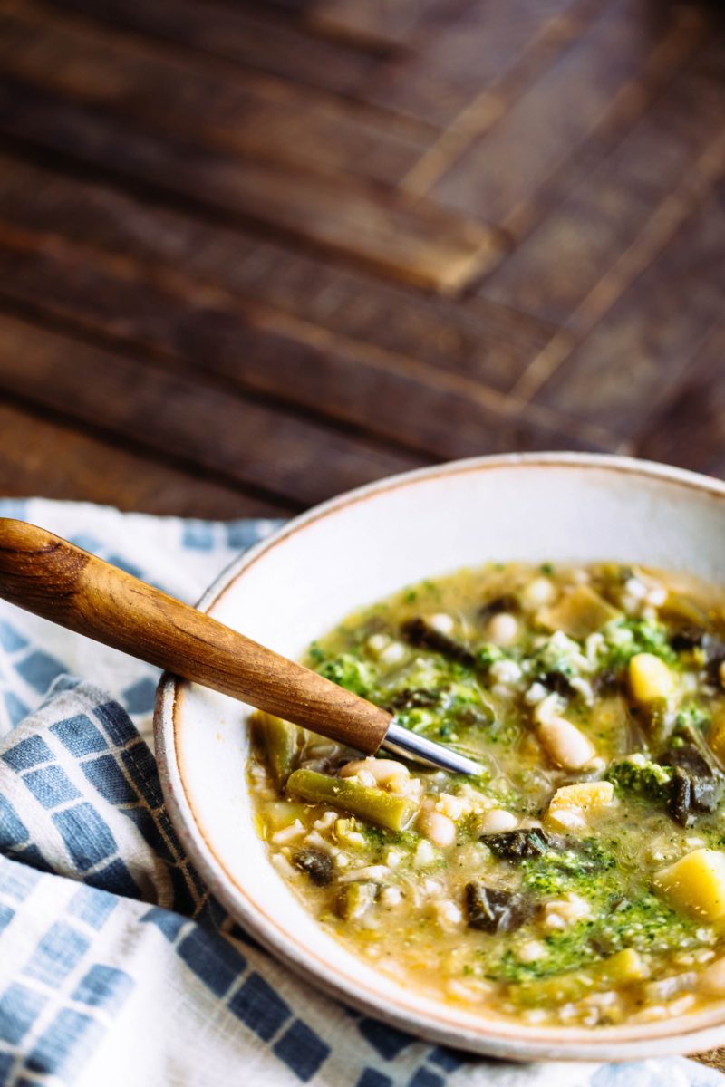 Green Bean and White Bean Soupe au Pistou