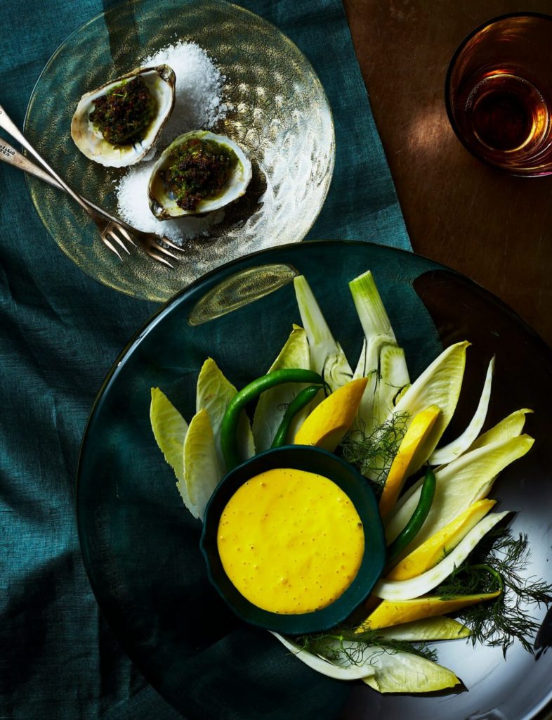 Saffron and Lime Aioli with Fresh Vegetables Recipe