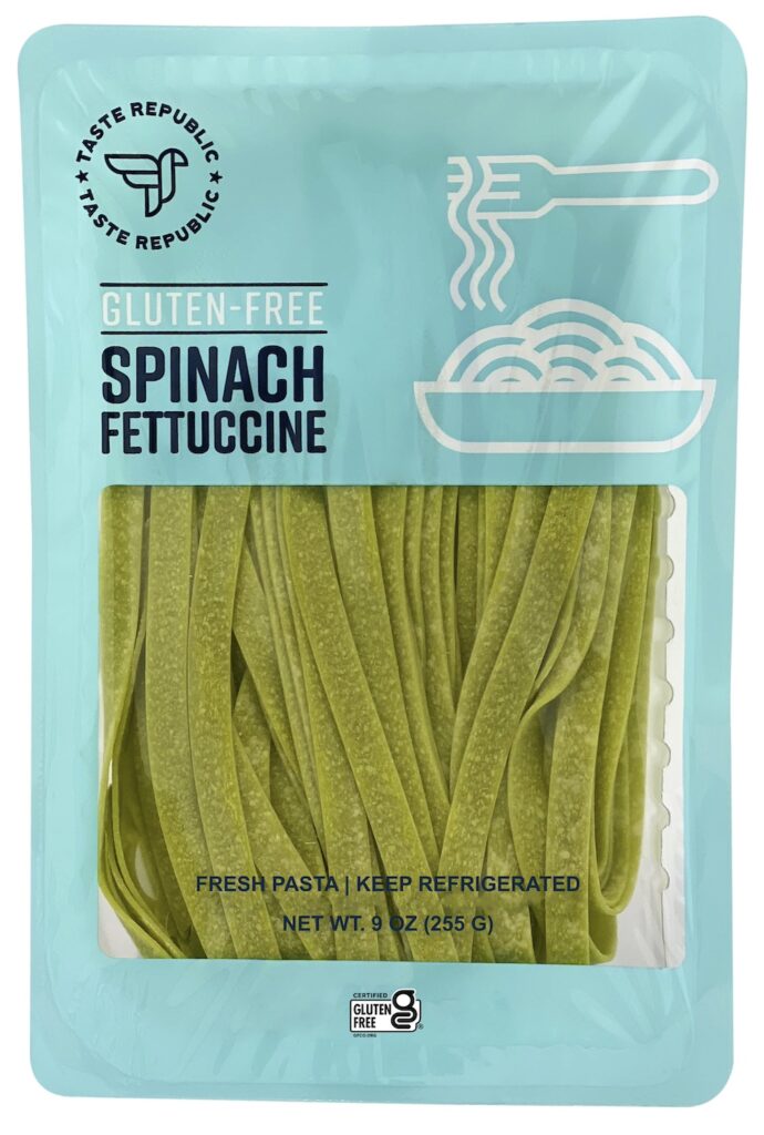 Fresh gluten free pasta: spinach fettuccine
