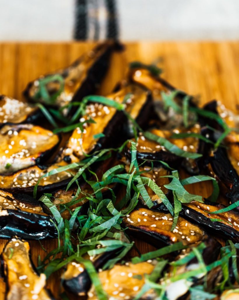 Sweet Miso Glazed Japanese Eggplant