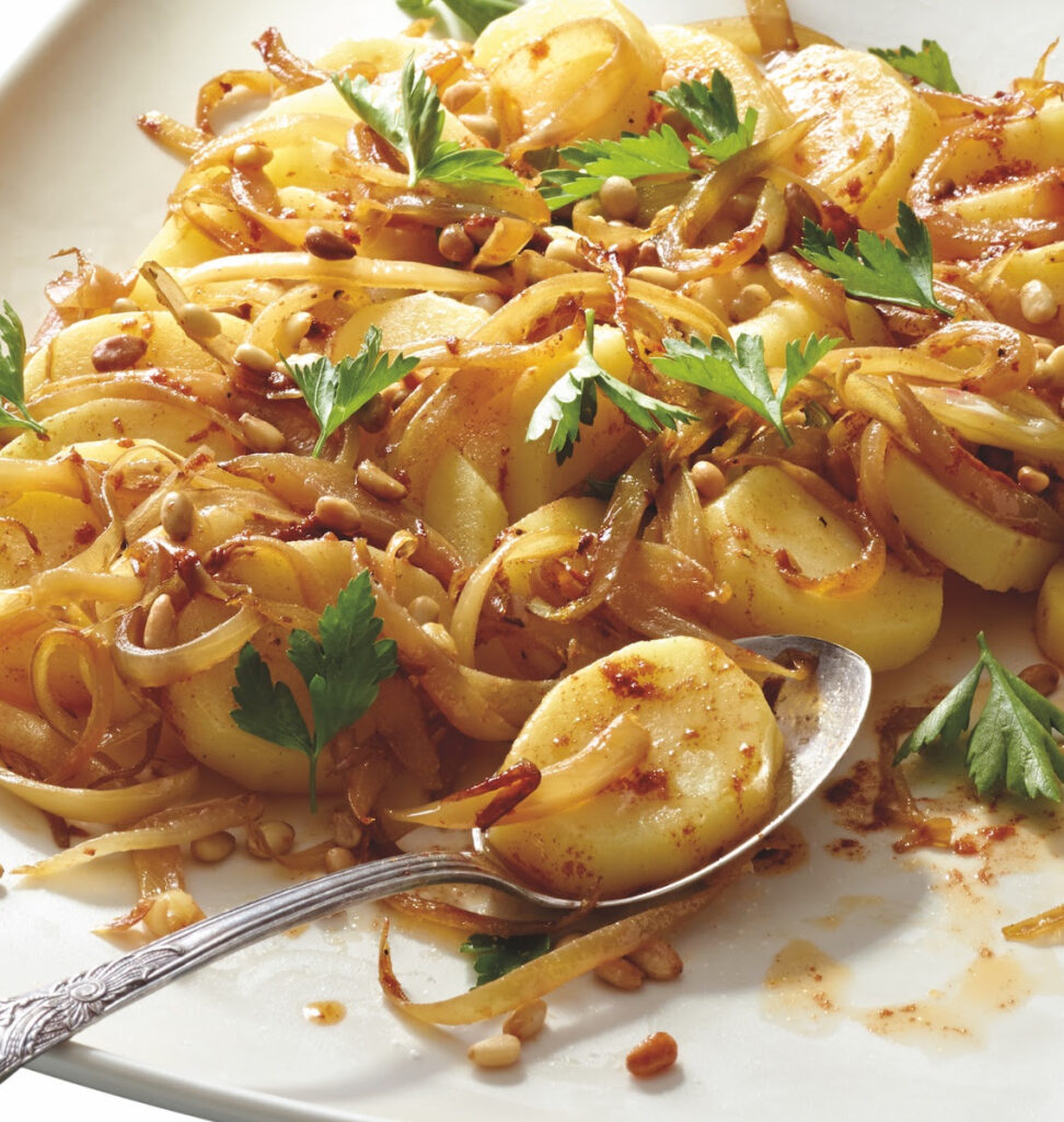 Gluten-Free Potato Salad with Saffron Onions and Paprika Vinaigrette